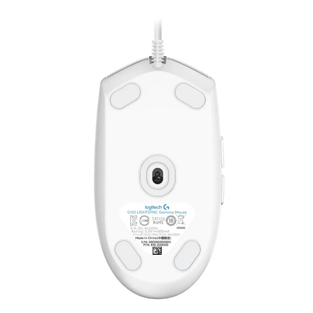 Mouse, Logitech G102 Mouse, Lightsync RGB, 8000 DPI, 6 butoane programabile, alb - image 4