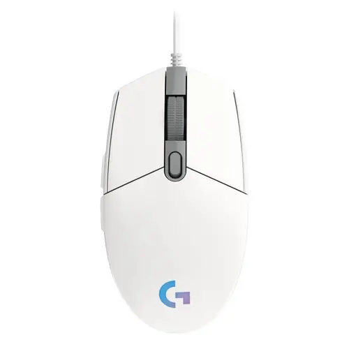 Mouse, Logitech G102 Mouse, Lightsync RGB, 8000 DPI, 6 butoane programabile, alb - 1