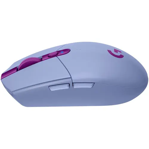 Mouse, Logitech G305 Wireless Mouse, Lightsync RGB, Lightspeed Wireless, HERO 12K DPI Sensor, 400 IPS, 6 butoane programabile, liliac - 5