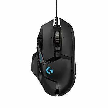 Mouse, Logitech G502 Mouse, Lightsync RGB, HERO 25K DPI Sensor, 400 IPS, 5x3.6g greutăți opționale, 11 butoane programabile, 114g, negru - 1