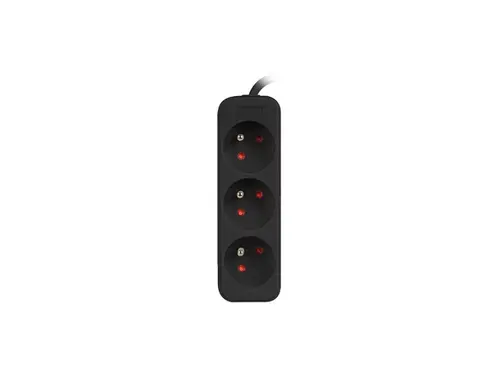 Prelungitor, Lanberg 1.5m, 3 prize, cablu din cupru de calitate franceză, negru - 3