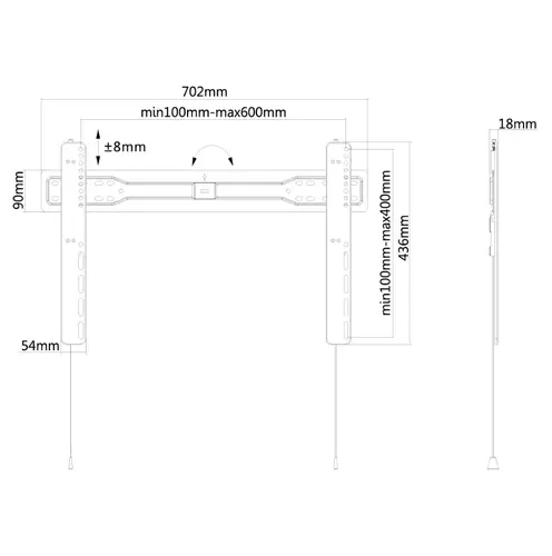 Стойка, Neomounts Flat Screen Wall Mount (fixed) - image 2