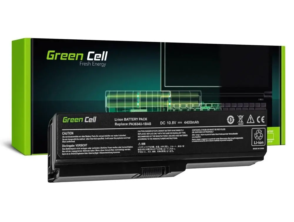Батерия за лаптоп GREEN CELL, Toshiba Satellite C650 C650D C660 C660D L650D L655 L750 PA3635U PA3817U, 10.8V, 4400mAh
