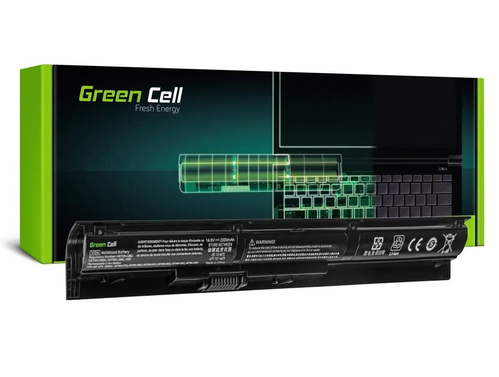 Батерия за лаптоп GREEN CELL, VI04 HSTNN-LB6J for HP Pavilion 14 15 17 and HP Envy 14 15 17, 14.4V, 2200mAh - image 1