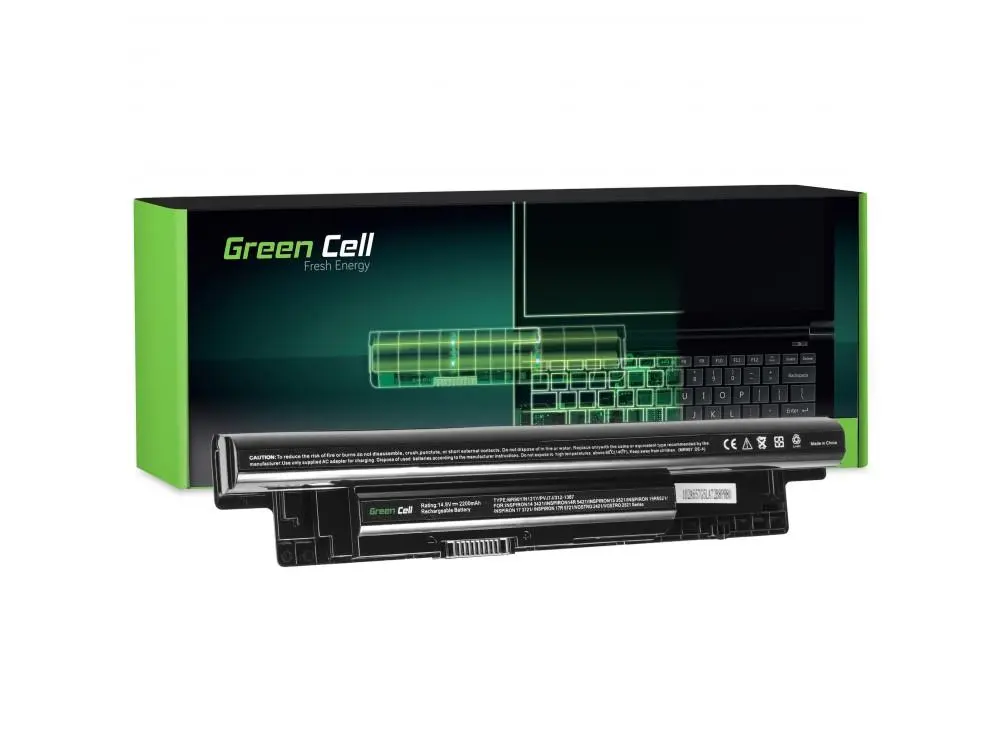 Батерия  за лаптоп GREEN CELL, Dell Inspiron 15 3521 3537 15R 5521 5535 5537 17 3721 5749 17R 5721 5735 5737, 14.8V, 2200mAh