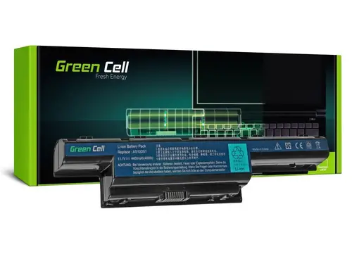 Baterie pentru laptop GREEN CELL, Acer Aspire AS10D31 5733 5741 5742 5742G 5750G E1-571, TravelMate 5740 5742, 11.1V, 4400mAh - 1