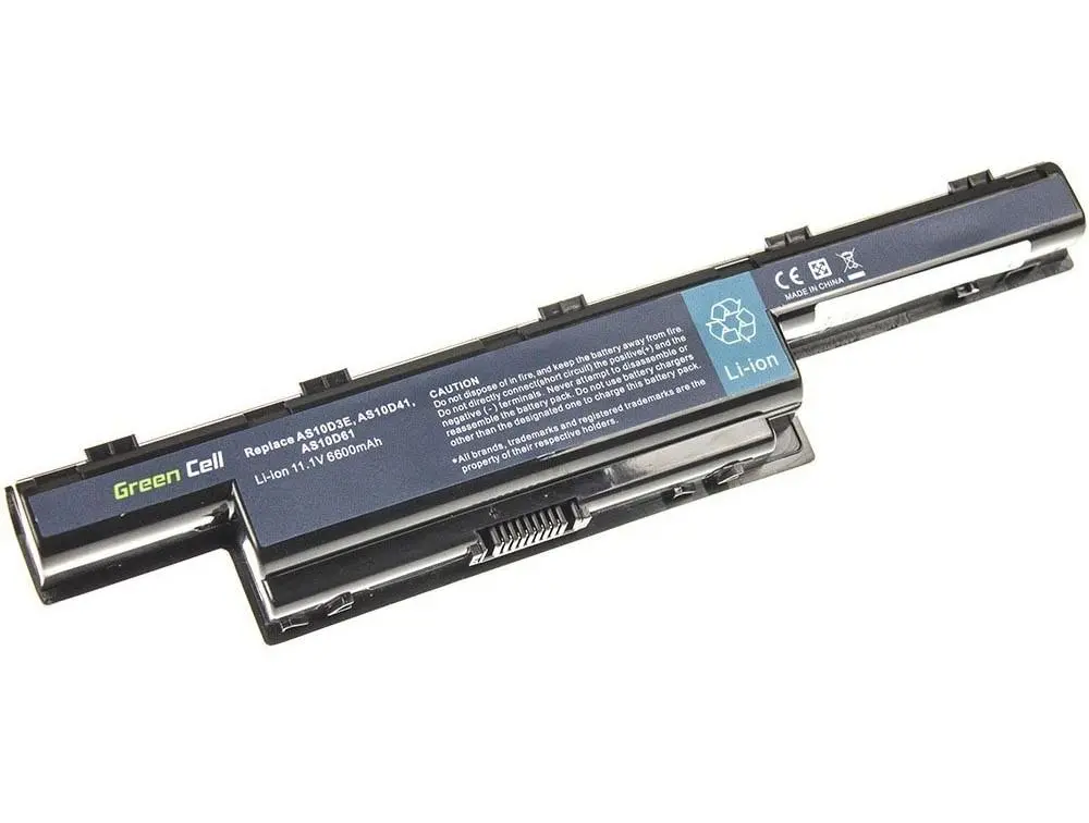 Μπαταρία laptop GREEN CELL, Acer Aspire 5733 5741 5742 5742G 5750G E1-571 TravelMate 5740 5742 AS10D31, 11.1V, 6600mAh
