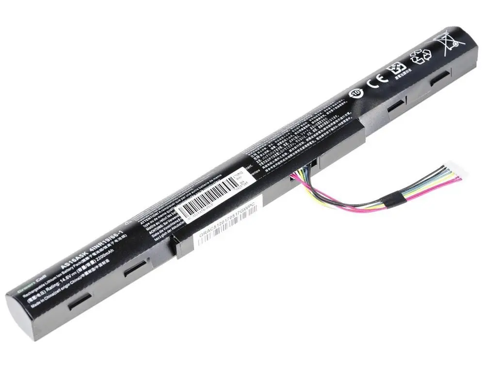 Μπαταρία για λάπτοπ GREEN CELL, Acer Aspire E 15 E15 E5-575 E5-575G E 17 E17 E5-774 E5-774G AS16A5K, 14.8V, 2200mAh - image 1
