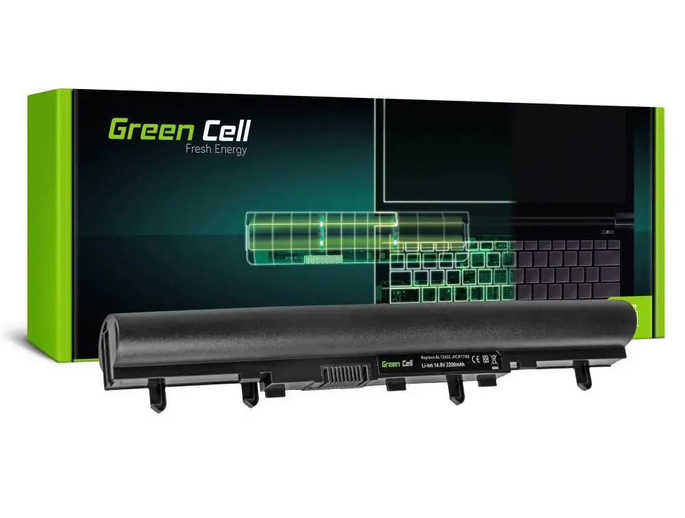 Μπαταρία για λάπτοπ GREEN CELL, Acer Aspire E1-522 E1-530 E1-532 E1-570 E1-572 V5-531 V5-571 AL12A32, 14.4V, 2200mAh - image 1