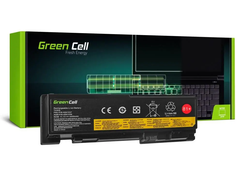Μπαταρία laptop GREEN CELL Lenovo ThinkPad T430S T430SI 42T4844, 11.1V, 4400mAh