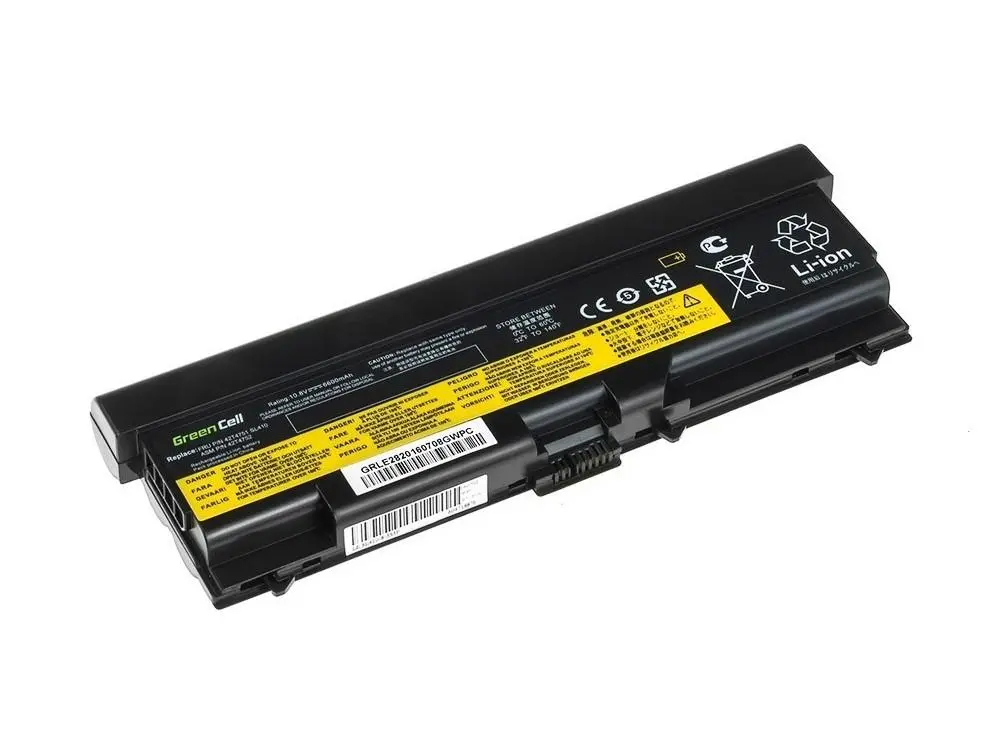 Батерия за лаптоп GREEN CELL, BM Lenovo ThinkPad T410 T420 T510 T520 W510 Edge 14 15 E525 42T4235, 10.8V, 6600mAh - image 1