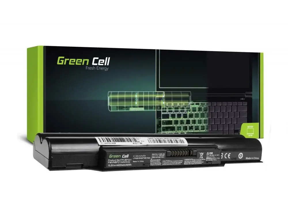 Μπαταρία για φορητό υπολογιστή GREEN CELL, FUJITSU AH532/AH512/AH502/A532 FPCBP331 FMVNBP213, 10,8V, 4400mAh