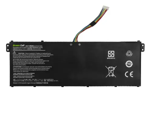 Батерия за лаптоп GREEN CELL, ACER AC14B3K AC14B8K Aspire 5 A515 A517 R15 R5-571T LiIPo 15,2V 2100mAh - image 1