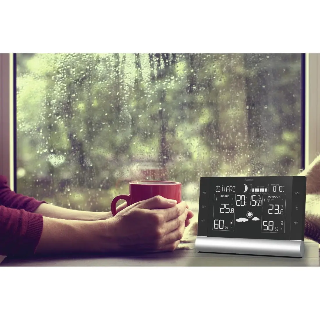 HAMA Stație meteo electronică Black Line Plus, 186418 - image 3