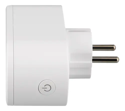 Смарт контакт DELTACO SH-P02E, 2 гнезда, Google Assistant, Alexa, 13А, WiFi 2.4Ghz, 1xCEE 7/3, Бял - image 1