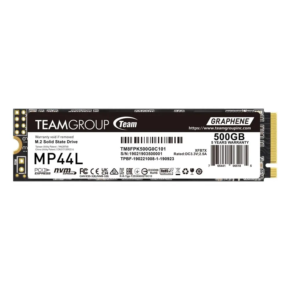 SSD Team Group MP44L, M.2 2280 NVMe, 500GB, PCI-e 4.0 x4
