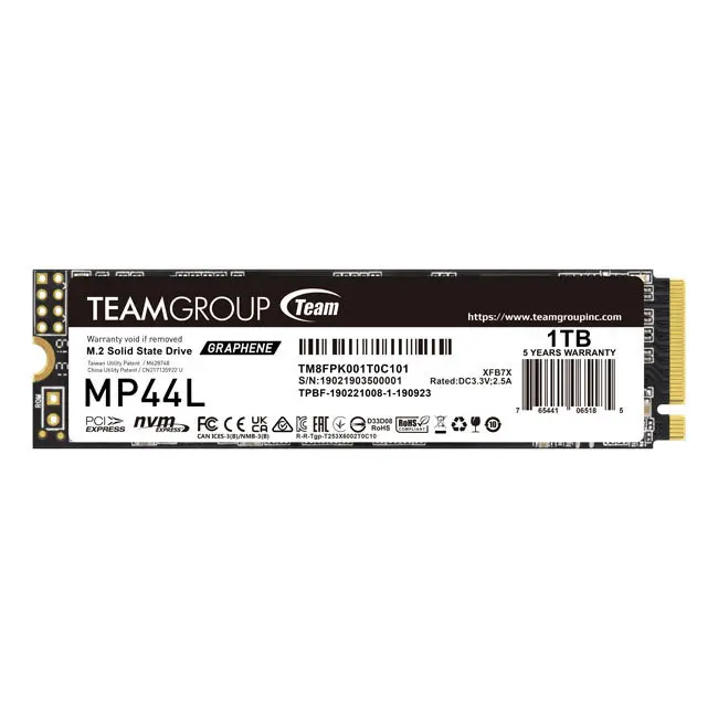 SSD Team Group MP44L, M.2 2280 NVMe, 1TB, PCI-e 4.0 x4