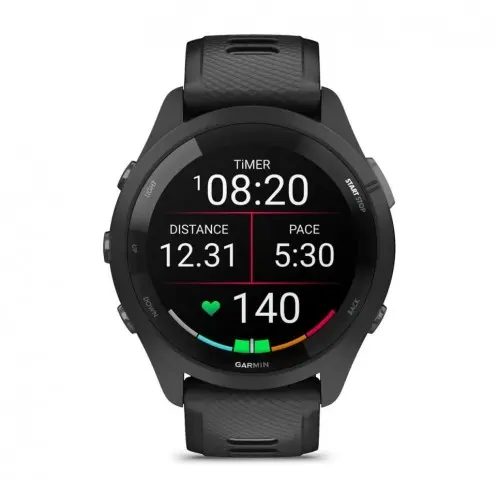 Garmin Forerunner® 265 - Black μπεζέλ και κάσα με σιλικονένιο λουράκι Black/Powder Gray 010-02810-10 - 2