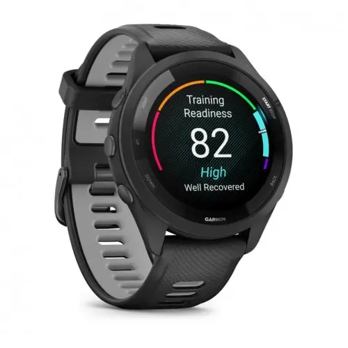 Garmin Forerunner® 265 - Black безел и корпус с Black/Powder Gray силиконова каишка 010-02810-10 - image 2