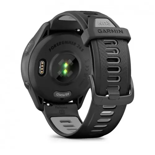 Garmin Forerunner® 265 - Black безел и корпус с Black/Powder Gray силиконова каишка 010-02810-10 - image 4