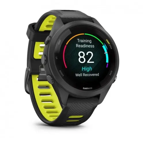 Garmin Forerunner® 265S - Black безел и корпус с Black/Amp Yellow силиконова каишка 010-02810-13 - image 2