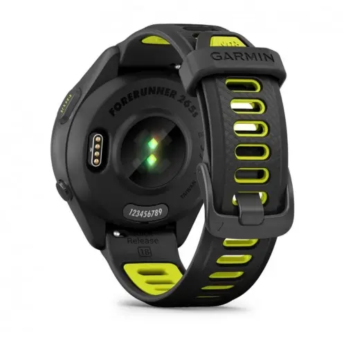 Garmin Forerunner® 265S - Black безел и корпус с Black/Amp Yellow силиконова каишка 010-02810-13 - image 4