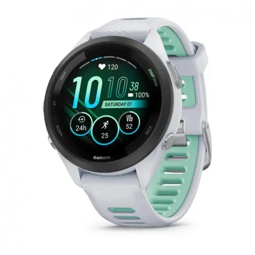 Garmin Forerunner® 265S - στεφάνι Black με θήκη Whitestone και σιλικονένιο λουράκι Whitestone/Neo Tropic 010-02810-14 - 1