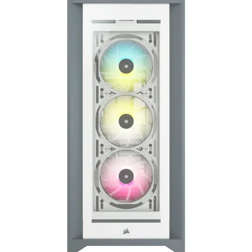 Кутия Corsair iCUE 5000X RGB Mid Tower, Tempered Glass, Бяла - image 1
