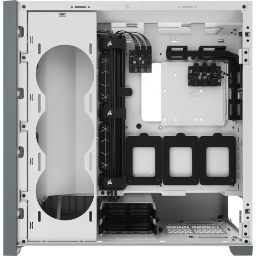 Кутия Corsair iCUE 5000X RGB Mid Tower, Tempered Glass, Бяла - image 4