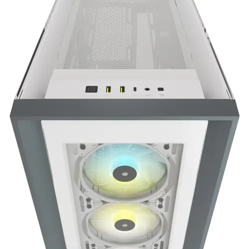 Кутия Corsair iCUE 5000X RGB Mid Tower, Tempered Glass, Бяла - image 5