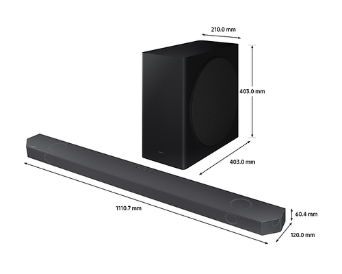 Аудио система, Samsung HW-Q800B Soundbar 5.1.2ch w/ Wireless Dolby Atmos / DTS:X (2022) Black - image 10