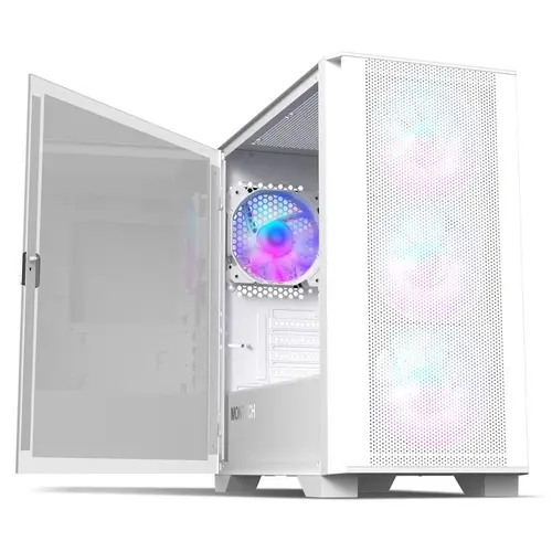 Кутия MONTECH AIR 100 ARGB, TG, Micro-ATX, Бяла - image 1