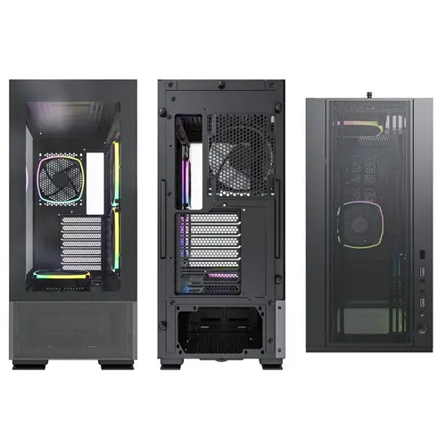 Кутия MONTECH SKY TWO ARGB, TG, Mid-Tower Черна - image 4