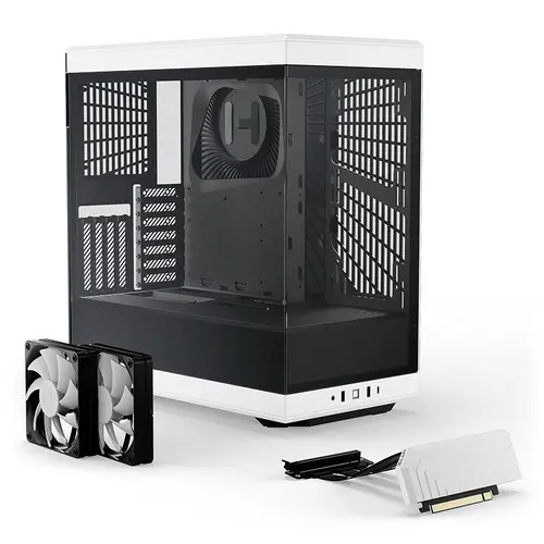Carcasă HYTE Y40 Tempered Glass, Mid-Tower, Alb și Negru - 2