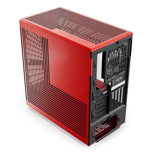 Кутия HYTE Y40 Tempered Glass, Mid-Tower, Червено и Черно - image 4