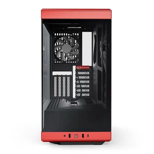 Кутия HYTE Y40 Tempered Glass, Mid-Tower, Червено и Черно - image 5