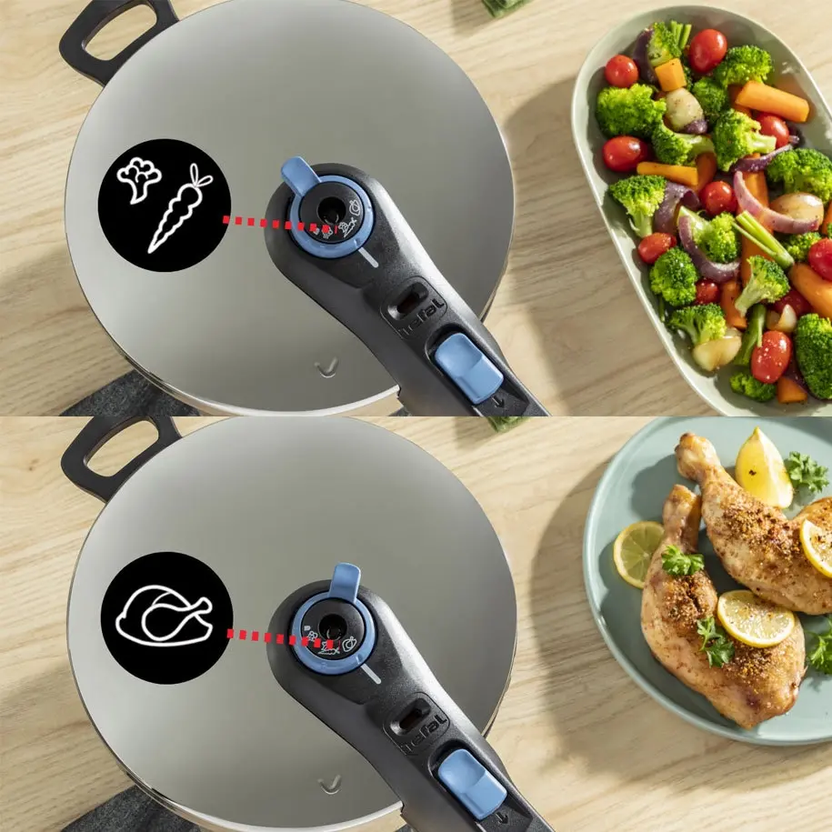 Тенджера, Tefal P2584401, SECURE TRENDY 8L TEFAL AQUA BLU - image 3