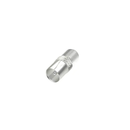 Conector antenă HAMA, F mamă - Coaxial tată, Carcasă metalică - 1