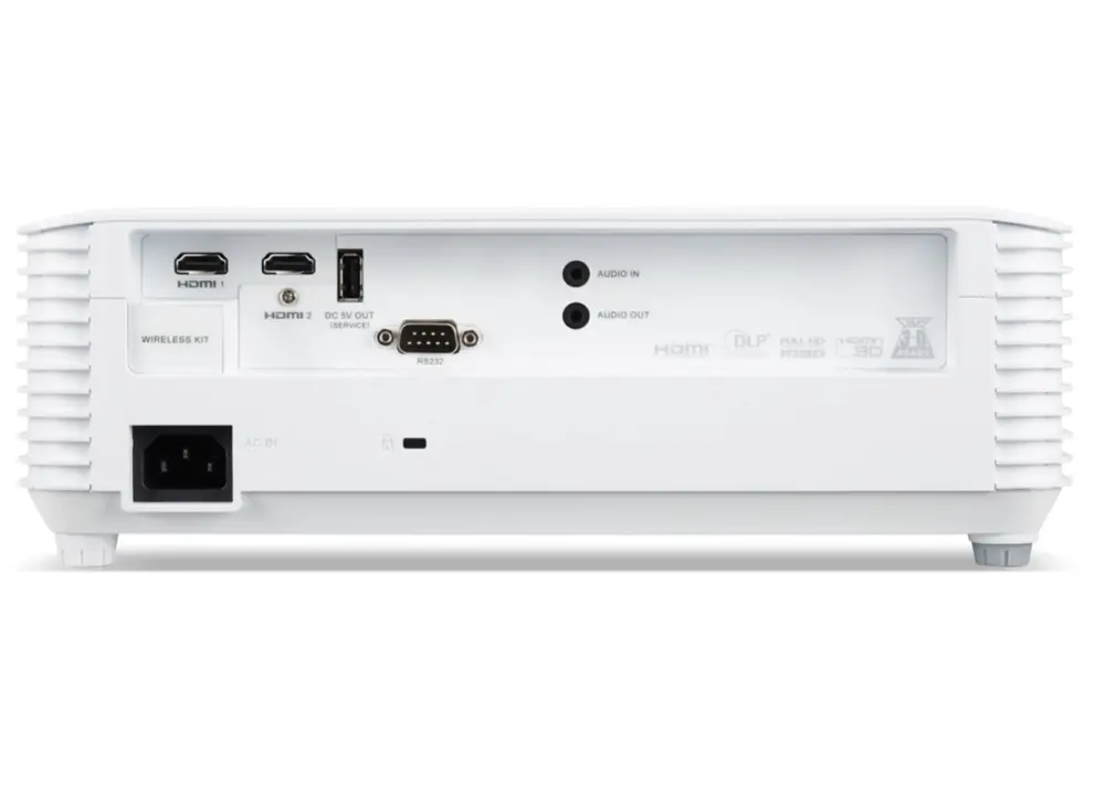 Мултимедиен проектор, Acer Projector X1528Ki, DLP, FHD (1920x1080), 5200 ANSI Lumens, 17 000:1, 1.1x, 3D ready, HDMI 1.4x2, USB 2.0 (Type A), DC Out (5V/1.5A, USB-A), RS232, RGB, Speaker 3W, Wireless dongle included, 2.9Kg, 2Y, White - image 4