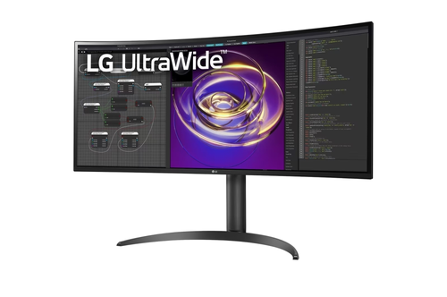 Монитор, LG 34WP85CP-B, 34" 21:9 Curved WQHD (3440x1440) IPS, 5ms, CR 1000:1, 300 cd/m2, HDR 10, DCI-P3 95%, AMD FreeSync, USB Type-C, HDMI, DisplayPort, Speaker 2ch 7w, PBP, Height Adjustable Stand,  Tilt , Black - image 1