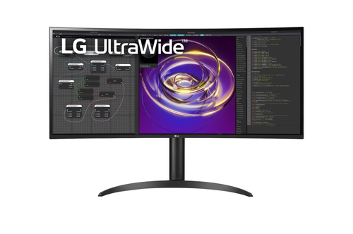 Монитор, LG 34WP85CP-B, 34" 21:9 Curved WQHD (3440x1440) IPS, 5ms, CR 1000:1, 300 cd/m2, HDR 10, DCI-P3 95%, AMD FreeSync, USB Type-C, HDMI, DisplayPort, Speaker 2ch 7w, PBP, Height Adjustable Stand,  Tilt , Black