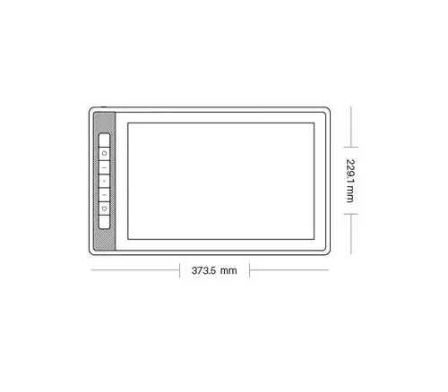 Графичен дисплей таблет HUION Kamvas Pro 13, 13.3", 2.5K 2560 x 1600, Черен - image 3