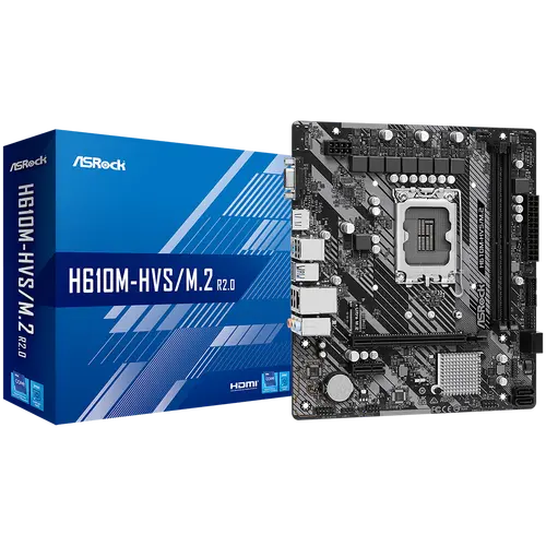 Дънна платка, ASROCK H610M-HVS/M.2 R2.0/DDR4 Дънна платка, ASROCK H610M-HVS/M.2 R2.0/DDR4