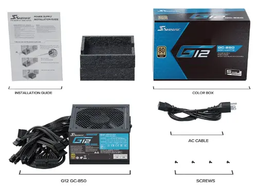Захранващ блок Seasonic G12-GC-850, 850W, 80+ GOLD - image 1