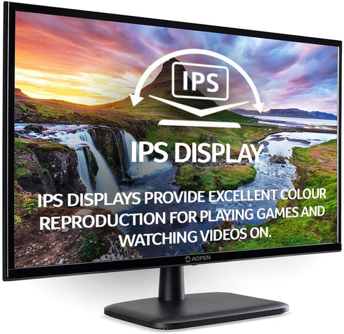 Монитор, Aopen powered by Acer 24CL1Ybi, 23.8'' 16:9, IPS FHD (1920x1080) LED, 250nit, 5ms, 75Hz FreeSync, Flicker-less, 100M:1 ACM, VGA, HDMI, BluelightShield, Tilt, Vesa, Black - image 2