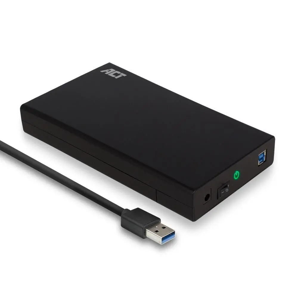 Carcasă pentru hard disk ACT AC1405, 3.5", SATA, USB 3.1 Gen1 (USB 3.0), Negru