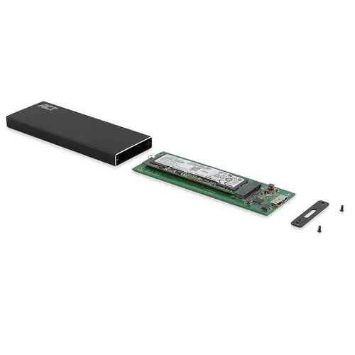 Θήκη εξωτερικού σκληρού δίσκου ACT AC1600, M.2 SSD, USB 3.2 Gen1, Μαύρο - 3