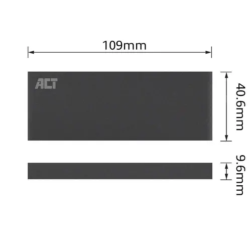 Carcasă pentru hard disk ACT AC1600, M.2 SSD, USB 3.2 Gen1, Negru - 5