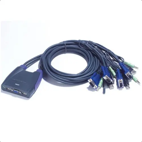 Διακόπτης KVM ATEN CS64US, από 2x USB A, 1x VGA, 1x 3.5mm jack σε 4x USB A, 4x VGA), 4x 3.5mm jack - 1