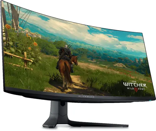 Монитор, Dell Alienware AW3423DWF, 34" CURVED QD-OLED GAMING LED 21:9 AR, 0.1ms GtG, WQHD (3440x1440), 165Hz, 1000:1, 250 cd/m2, AMD FreeSync Premium, HDR 400, 99.3% DCI-P3 ,HDMI, DP, USB 3.2 Hub, PIP, PBP, ComfortView, Height Adjustable, Swivel, Tilt, Black - image 2